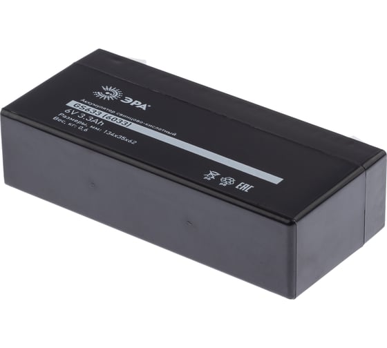 Аккумулятор свинцово-кислотный GS633 6V, 3.3Ah ЭРА Б0050075