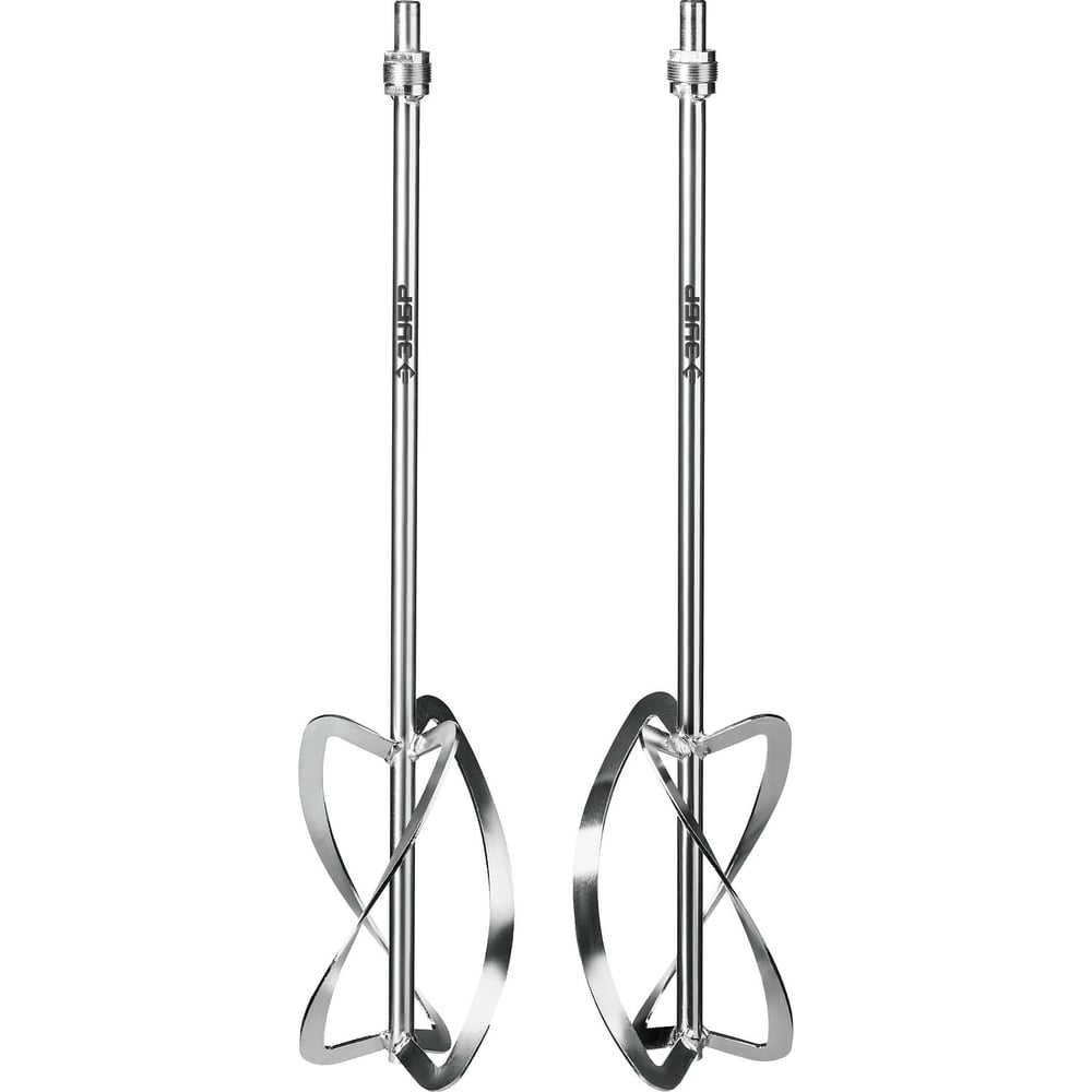 Комплект насадок-миксеров \"сверху-вниз\" ЗУБР 2 шт, для легких растворов ...