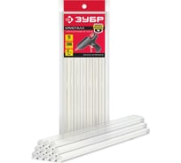 Прозрачные клеевые стержни ЗУБР 12 шт, 11х200 мм 06854-12