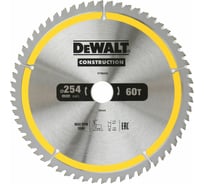Диск пильный по дереву 254х30 мм, 60Т DEWALT DT90250-QZ