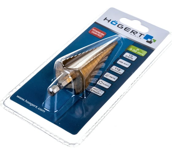 Сверло ступенчатое 4-32 мм HOEGERT TECHNIK HT6D323