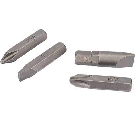 Биты KRAFTOOL 4 шт, 36 мм для ударной отвертки 25551