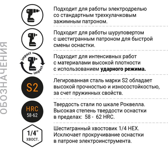 Бита торсионная STRONG (10 шт; PH1х50 мм; бокс; E6.3) NOX 336150