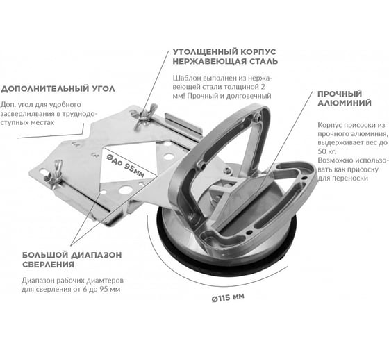 Шаблон для сверления KRISTAL 33388