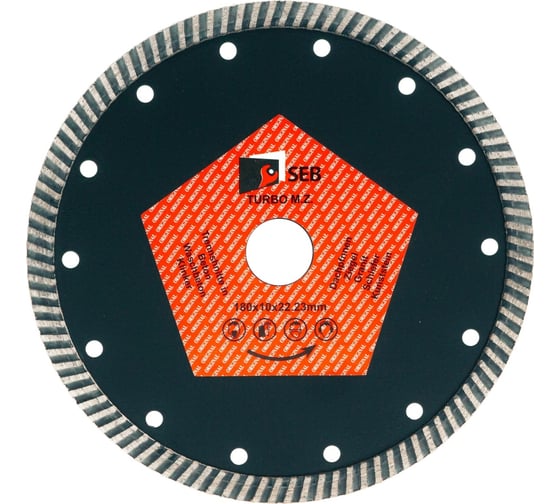 Алмазный диск турбо 180х10х22.23 мм S.E.B. 106AG-SEB18022MT 1