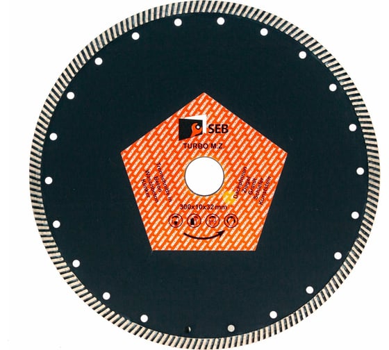 Алмазный диск турбо 300х10х32 мм S.E.B. 106AG-SEB30032DT