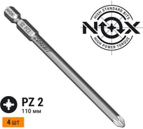 Бита COREBIT (4 шт; PZ2х110 мм; упаковка ПВХ; E6.3) NOX 330110-4