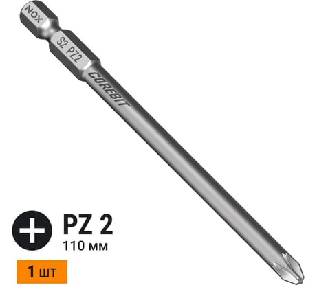 Бита COREBIT (PZ2х110 мм; карта; E6.3) NOX 330211-1