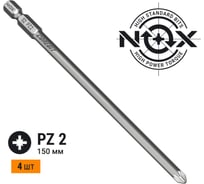 Бита COREBIT (4 шт; PZ2х150 мм; упаковка ПВХ; E6.3) NOX 330150-4