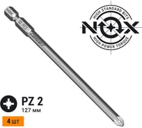 Бита COREBIT (4 шт; PZ2х127 мм; упаковка ПВХ; E6.3) NOX 330127-4