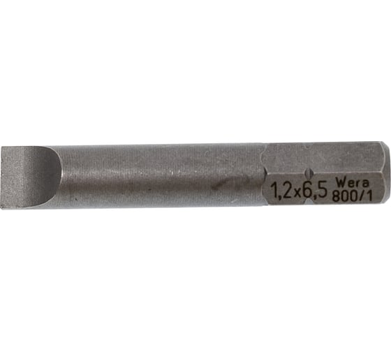 Бита 800/1 Z SL (SL1.2х6.5х39 мм; 1/4"; C6.3) WERA WE-056037