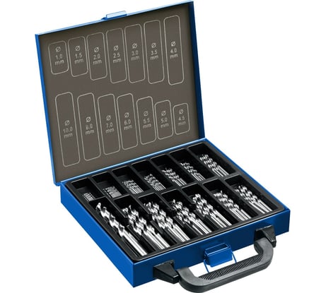 Набор сверл по металлу ЗУБР ПРОФ-А 99 шт, 1-10 мм 29625-H99