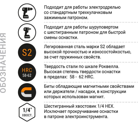 Бита с магнитной насадкой MAGNEO (8 шт; Ph2х50 мм; бокс; E6.3) NOX 334520