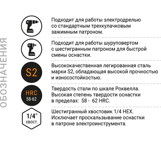 Набор бит двухсторонних (5 шт; Ph1xPh2, Pz1xPz2, Ph3xPz3, Sl3xSl4, Sl5xSl6; 50 мм; карта) NOX 336011