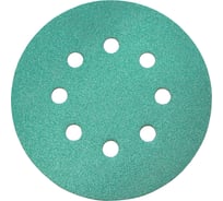 Круг абразивный на пленке GREEN (100 шт; 125 мм; Р1200; 8 отверстий) RADEX 612517