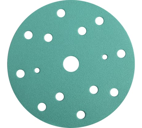 Круг абразивный на пленке GREEN (100 шт; 150 мм; P80; 15 отверстий) RADEX 661503