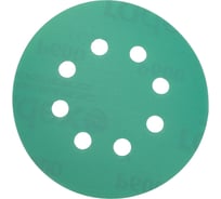 Круг абразивный на пленке GREEN (100 шт; 125 мм; Р600; 8 отверстий) RADEX 612514