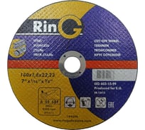 Диск отрезной по металлу 41 14А 180x1.6x22.23 мм RinG 194596