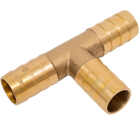 Переходник T-образный елочка 12 мм, латунь ECO AB-T-E12