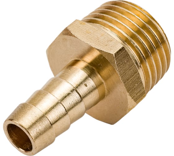 Переходник G1/2M х елочка 10 мм, латунь ECO AB-MT12/E10