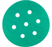 Круг шлифовальный на липучке - зелёный 125 мм, 5 шт, P800 FASTER TOOLS 8549