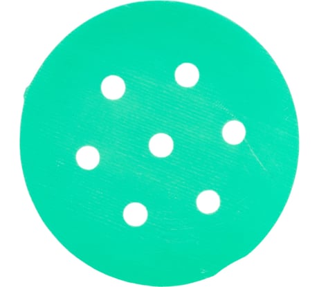 Круг шлифовальный на липучке - зелёный 125 мм, 5 шт, P2000 FASTER TOOLS 8553