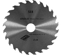 Диск пильный по дереву без победита 125x22.23 мм, 24 зуба S.E.B. 306PG-1252422BP