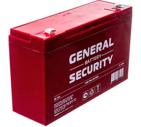 Аккумулятор для ИБП General Security GS12-6 6В, 12 Ач УТ-00000500