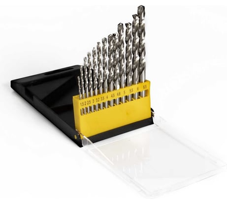 ННабор сверл 1.5- 6.5 мм, 13 шт, Р6М5, А1, пластиковый футляр ИНСТУЛС 00001518412