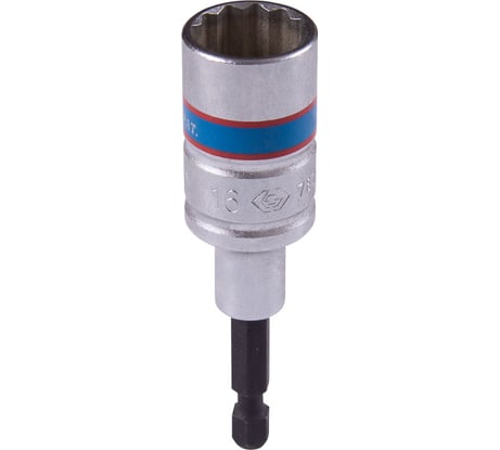 Головка двенадцатигранная 1/4", 16х80 мм для шуруповерта KING TONY 76B816M