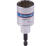 Головка двенадцатигранная 1/4", 21х80 мм для шуруповерта KING TONY 76B821M