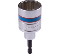 Головка двенадцатигранная 1/4", 24х80 мм для шуруповерта KING TONY 76B824M