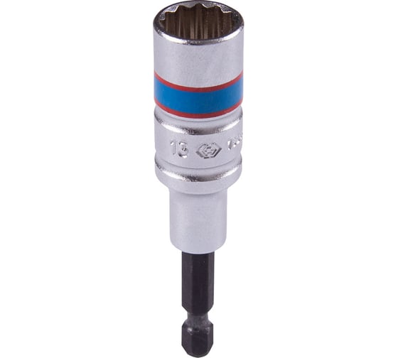 Головка двенадцатигранная 1/4", 13х80 мм для шуруповерта KING TONY 76B813M