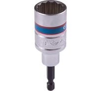 Головка двенадцатигранная 1/4", 19х80 мм для шуруповерта KING TONY 76B819M