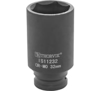 Головка торцевая ударная глубокая IS11232 32 мм, 1/2"DR Thorvik 53459