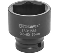 Головка торцевая ударная IS01236 36 мм, 1/2"DR Thorvik 53429