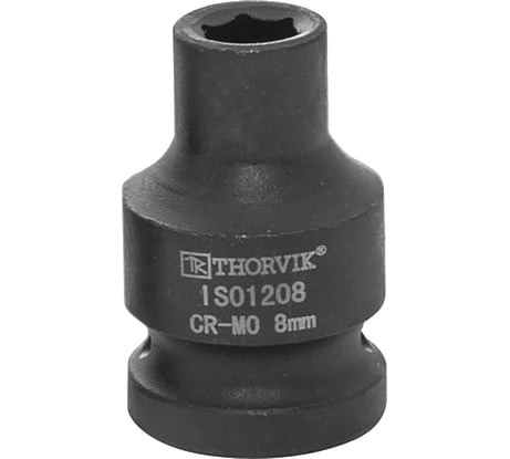 Головка торцевая ударная IS01208 8 мм, 1/2"DR Thorvik 53403