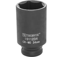 Головка торцевая ударная глубокая IS11234 34 мм, 1/2"DR Thorvik 53460