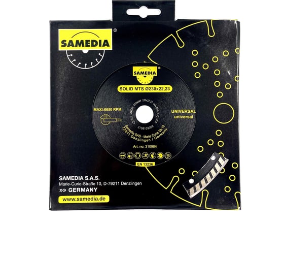Диск алмазный универсальный SOLID MTS 230x22.23 мм SAMEDIA 310984