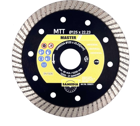 Диск алмазный универсальный MASTER MTT 125x22.23 мм SAMEDIA 300011 1