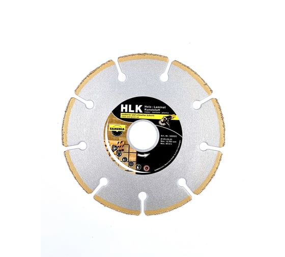 Диск для резки древесины, пластмассы MASTER HLK 125x22.23 мм, 9 сегментов SAMEDIA 320023 1