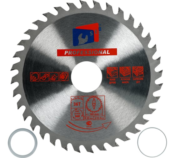 Диск пильный по дереву 160x32/30/25.4 мм, 36Z TORGWIN S43110