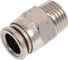 Фитинг прямой металлический 8 мм, 1/4"M Pegas pneumatic 6108 2