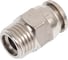 Фитинг прямой металлический 8 мм, 1/4"M Pegas pneumatic 6108 3