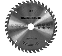 Диск пильный по дереву 250х32 мм, 40Z S.E.B. 306PG-2504032