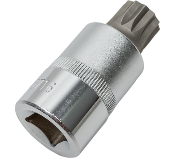 Бита-головка SPLINE М16, 55 мм, 1/2" JTC JTC-45716