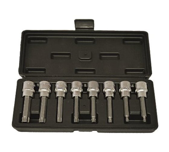Набор головок со вставками Torx (8 шт; T20, T25, T30, T40, T45, T50, T55, T60; 1/2"; L=100 мм; CrV) БМ 972200