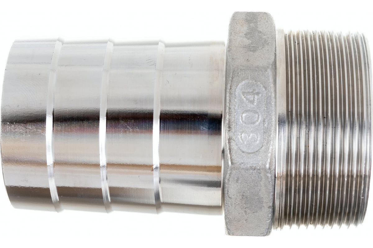 Ниппель для шланга нержавеющий (2"; 50 мм; AISI304) TITAN LOCK TL200HTM ...