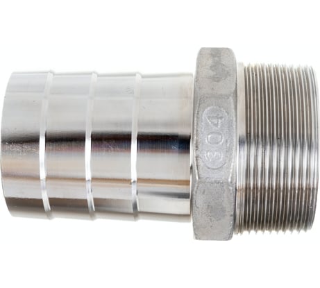 Ниппель для шланга нержавеющий (2"; 50 мм; AISI304) TITAN LOCK TL200HTM