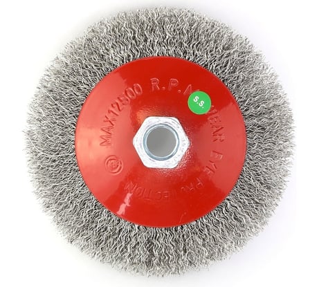 Щетка коническая (115 мм; M14; ворс гофрированный сталь 0.3 мм) для УШМ EuroBrush 13-168 EB-KSS3